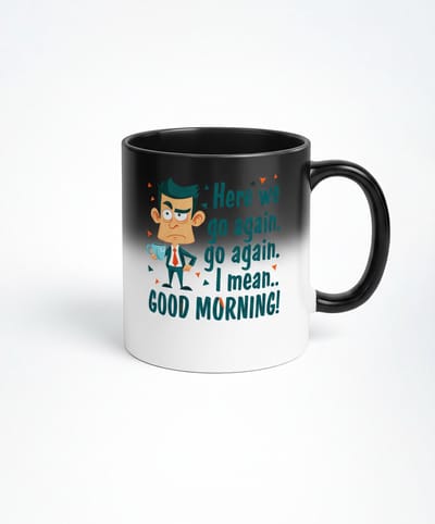 Here we go again" Magische Koffiemok - Kleurveranderende Mok voor Koffieliefhebbers
