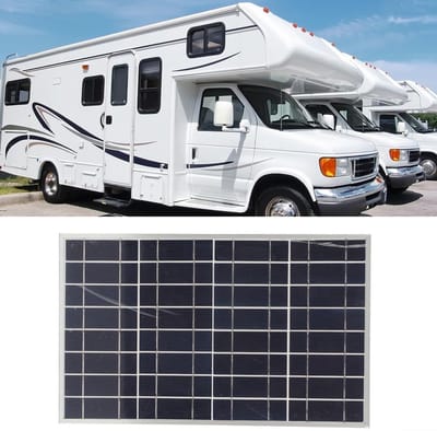 Zonnepaneel Kit - Energie Oplader - Off-Grid Stroom - Automatische Spanning Detectie - 20W 60A - Zwart