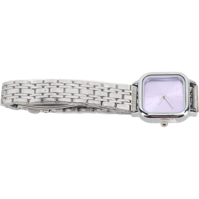 Montre à Quartz pour Femme Bracelet en Acier Allié Élégante Étanche Montre-Bracelet Carrée pour Dame pour la Vie Quotidienne white