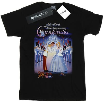 Disney Dames/Dames Cinderella Collage Poster Katoenen Vriendje T-shirt (Zwart)
