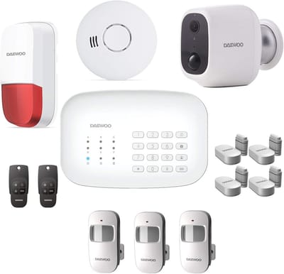 Alarmsysteem WiFi/GSM met 12 accessoires, 1 camera en 1 sirene voor optimaal huisbeveiliging