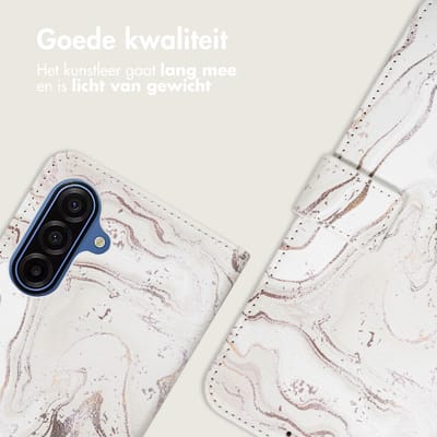 imoshion Hoesje - Geschikt voor Samsung Galaxy A17 (5G) / A17 (4G) - Design Bookcase smartphone - Sandy Marble