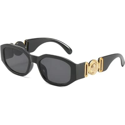 Vintage Vierkante Zonnebril Dames Heren Retro Mode Zonnebrillen Spiegel Plastic Punk Oculos De Sol Designer Merk Other gray