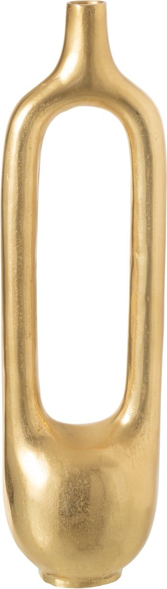 J-Line vaas Holle Binnenkant - aluminium - goud - large