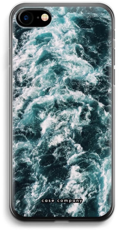 Case Company® - Hoesje geschikt voor iPhone SE 2020 hoesje - Zee golf - Soft Cover Telefoonhoesje - Bescherming aan alle Kanten en Schermrand