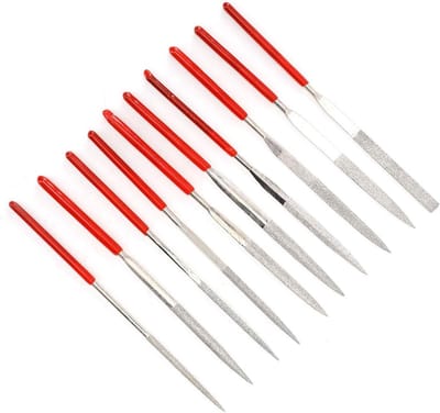 Set van 10 Metalen Vijlenset voor Staal, Keramiek, Glas en Kristal - 5,51-5,71 inch