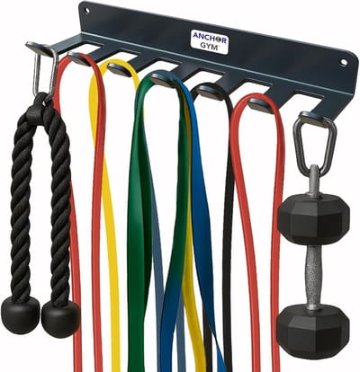 Opbergrek voor fitnessaccessoires met 7 pennen