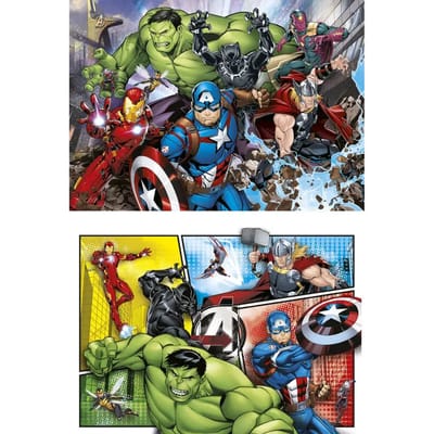 Clementoni - Puzzel - 2x60 Stukjes - Marvel Avengers - Puzzel Voor Kinderen - Vanaf 5 Jaar