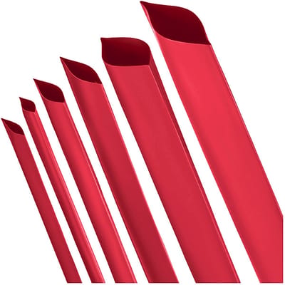Krimpkous Ø20mm x 3m - Rood - Zonder Lijm - Krimpverhouding 2:1 - Polyolefine - UV-Bestendig en Zonder Opdruk - Per Meter voor het Isoleren van Kabels en Gesoldeerde Verbindingen