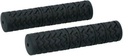 Dunlop Fiets handvatten - kunstleer/schuimrubber - zwart - 132x28 mm - universeel