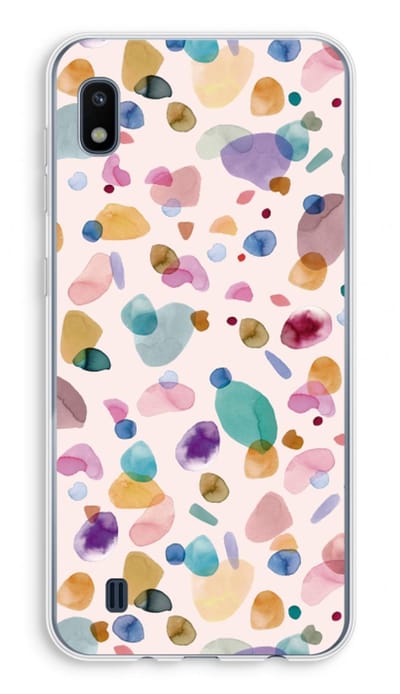 Case Company® - Hoesje geschikt voor Samsung Galaxy A10 hoesje - Terrazzo Memphis - Soft Cover Telefoonhoesje - Bescherming aan alle Kanten en Schermrand