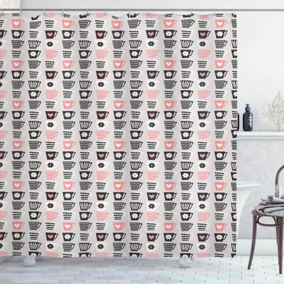 ABAKUHAUS douchegordijn – Scandinavisch Bloemen – 175x200 cm