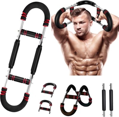 Arm Trainer - Workout Apparatuur - Spiertraining - Instelbare Weerstand - 69.98 x 3 x 16.99 cm - Rood