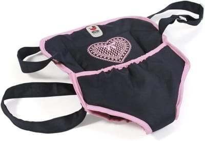 Poppendrager - Babydrager - Poppen Vervoeren - Verstelbare Riemen - 33 x 25 cm - Grijs Marine