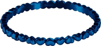 Quiges Stapelring Dames - Vulring Harten - RVS Blauw - Maat 19 - Hoogte 2mm