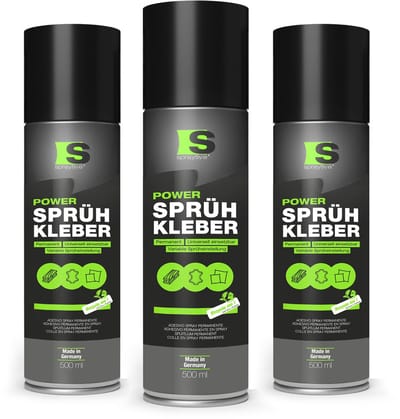 Spraytive 3x 500ml spuitlijm spraylijm sterke hechting voor textiel schuim en leer geschikt voor auto en hobby snel en gelijkmatig aan te brengen