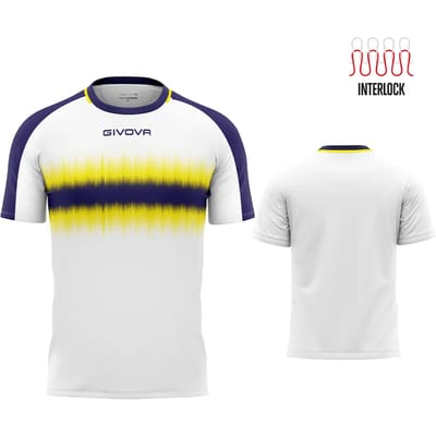 Sportshirt Givova Radio Blauw-geel Wit - M