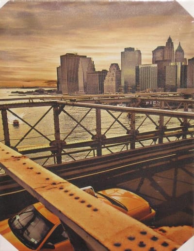 canvas schilderij New York - Brooklyn bridge
