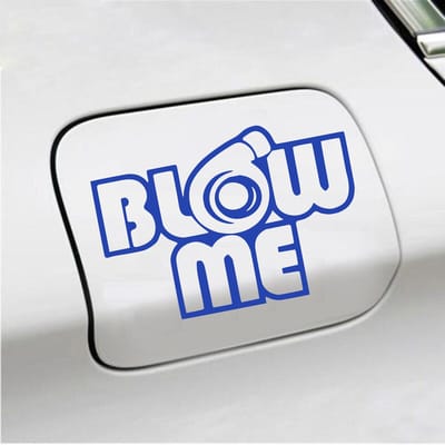Bumpersticker - Blow Me - 10,1 X 14,8 - Blauw