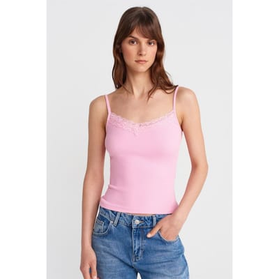 Slim Fit Kant Gebreide Camisole Blouse