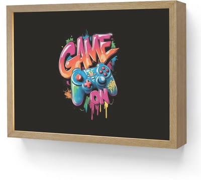 Wandlamp 40x30 cm - Oplaadbaar - Illustratie - Graffiti - Kleurrijk - Controller - Wandlampen binnen woonkamer - Slaapkamer lamp - Decoratieve nachtlamp - Vloerlamp draadloos