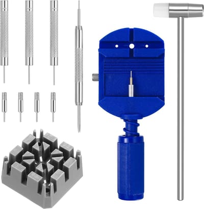 Professionele Horloge Reparatieset met Gereedschap voor het Inkorten van Horlogebanden en Het Repareren van Horloges