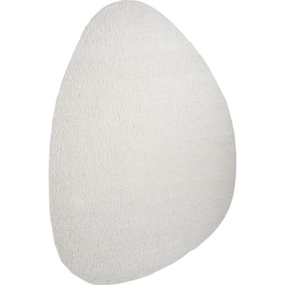 Vloerkleed Stone White - Kiezelvormig 200 x 280 cm - Wollen Design Vloerkleed in Scandinavische / Japandi Stijl