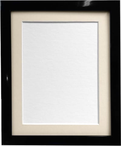 Zwarte Fotolijst 35x28 cm met Ivoren Passe-partout voor Foto 20x25 cm