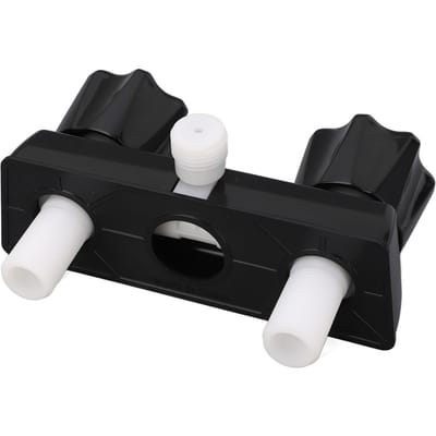 RV Douchekraan Klep Omsteller Douche Mengkraan Bediening met 2 Knopwielen Voor RV Camper zwart