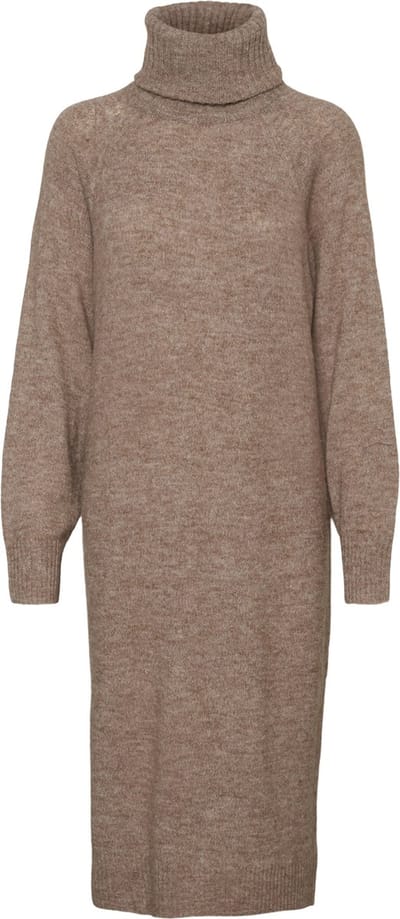 VERO MODA VMDANIELA LS COWL NECK DRESS GA Dames Jurk - Maat M