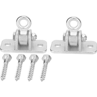 2 Sets Crochet Balançoire Fer Suspension Hamac Chaise Suspendue Crochet Plaque Fixe Accessoires