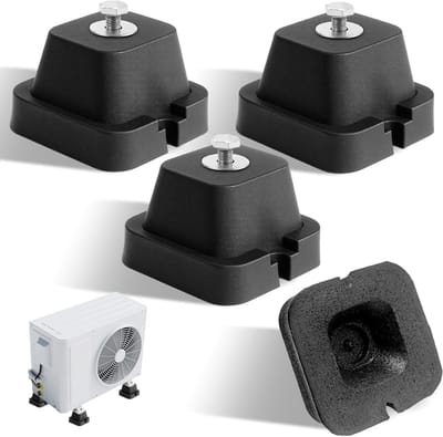 Set van 4 Rubber Dempers voor Vloerconsole, Luchtvering en Airconditioning - Schokabsorber, Waterdicht en Geluidsdempend, Tot 500 kg Draagvermogen