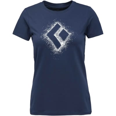Black Diamond Chalked Up 2.0 T-shirt Met Korte Mouwen Blauw M Vrouw