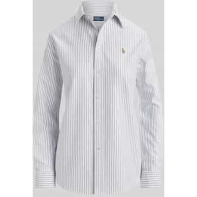 relaxed fit overhemdblouse van puur katoen met logostitching