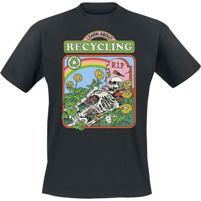 Steven Rhodes - Fun T-shirt - Learn About Recycling - S tot 4XL - voor Mannen - zwart