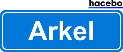 Hacebo - Plaatsnaam Sticker - 29x10 CM - Arkel sticker - Verkeersborden sticker - grappige cadeaus - Arkel