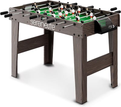 SereneLife Voetbaltafel, Tafelvoetbalset met 2 Mini Voetballen, Scoreborden, Stevige en Sterke Poten- Standaard