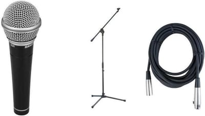 Microfoon Pakket met Handheld Microfoon, Statief en Kabel