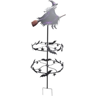 Windmolen Buiten Tuin Vliegende Heks Vleermuis Paal Decoratie Windsculpturen Spinner voor Gazon