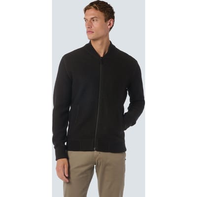 No Excess Cardigan Bomber With Wool Black Maat: XXL | Cardigans Outlet | Heren | Zwart