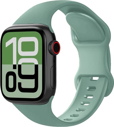 Siliconen Bandje Geschikt voor Apple Watch 1, 2, 3, 4, 5, 6, 7, 8, 9, SE - 38/40/41 mm Bandje Siliconen - Horloge Band Verstelbaar Polsband - Cactus