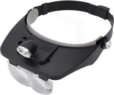 Verstelbare LED Loep met 4 Lensen en 2 LED Lampen voor Solderen, Modelleren en Juweelbewerking
