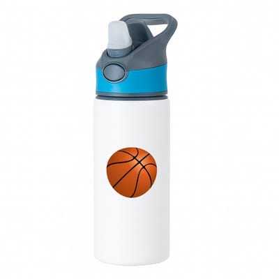 Hacebo® - Basketballen waterfles met rietje blauw - Basketbal - Basketballers - Sport - bal - Hooper - water fles - 650ML