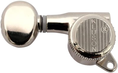 Kluson Backlock mechanieken 6R 45° nikkel - Stemmechaniek voor gitaar