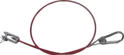 Breekkabel 800mm Karabijn haak en gaffel rood