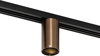 QAZQA iconic - Moderne Spot railsysteem verlichting, railverlichting geschikt voor led - 1 lichts - Ø 5.6 cm - Brons - Woonkamer | Slaapkamer | Keuken