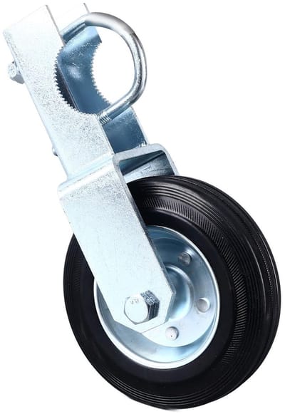 Stevige 6 Inch Poortwiel met 500lbs Draagvermogen en Rubber Coating voor Eenvoudige Installatie, Geschikt voor Rond Fencing Tubes van 1 5/8 tot 2 Inch