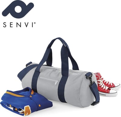 Senvi Retro Schoudertas Weekendtas Grijs - Blauw