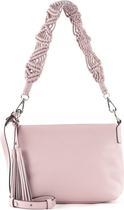 GIANNI CHIARINI Leren Schoudertas Africa Crossbody Bag Ninfea Roze