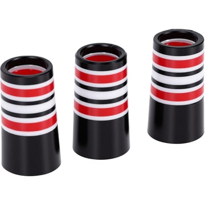 3 Stuks Club Ferrules Waterdichte DOP Plastic Universele Meerdere Ringen Club Taps toelopende Ferrules Rood